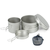 BM-094 Deep Titanium Cooker Set of 4 (with case)