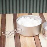 BM-038 Titanium Cooker 4-Piece Set (L) (with case)