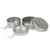 BM-038 Titanium Cooker 4-Piece Set (L) (with case)