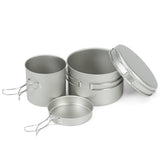 BM-094 Deep Titanium Cooker Set of 4 (with case)